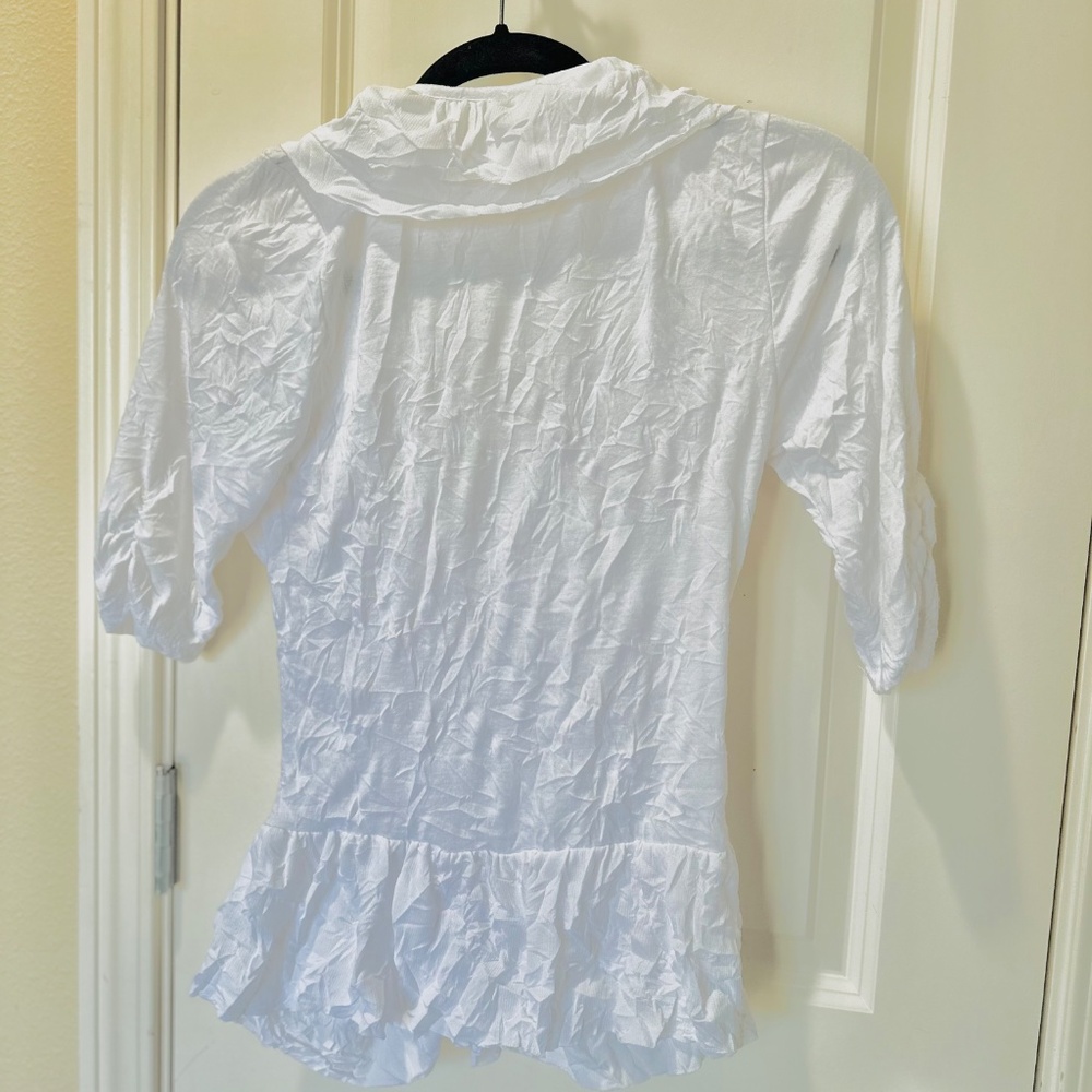 Women’s Ruffle Rhinestone Shirt - Picture 4 of 4